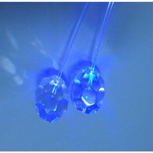 50pcs/Lot 20MM Pineapple LED Fiber optic crystal Beads End grow Fiber optic cable light Glitter plastic PMMA ends Decoration