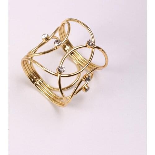 6pcs Chinese napkin ring model between napkin buckle cloth ring simple modern X-shaped woven napkin ring