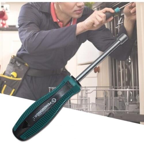 7/8/9/10Pcs 3-14mm Socket Screwdriver Anti-slip Magnetic Ergonomic Handle Hexgonal Screwdriver Set for Car Repair