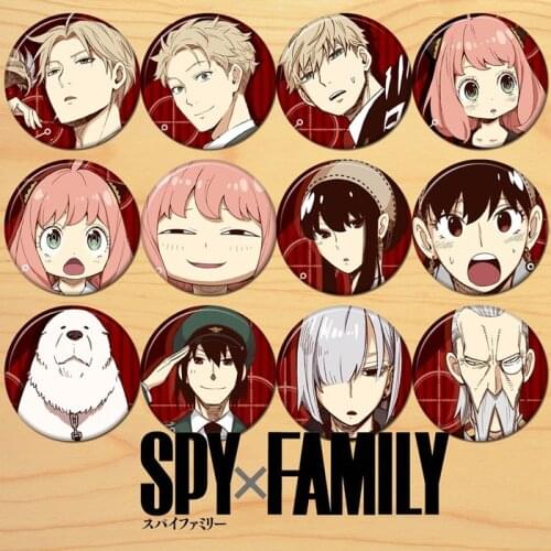 Anime SPY FAMILY Yor Forger Anya Forger Figure Badge Round Brooch Pin Gifts Kids Collection Toy