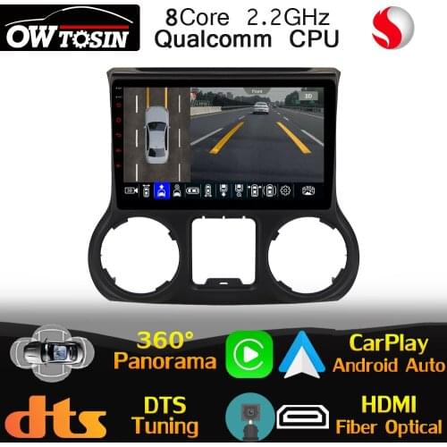 10.1" IPS Qualcomm 8Core Android For Jeep Wrangler 3 JK 2011-2017 CarPlay Auto Car Media GPS Radio Optical HDMI DTS HIFI Stereo