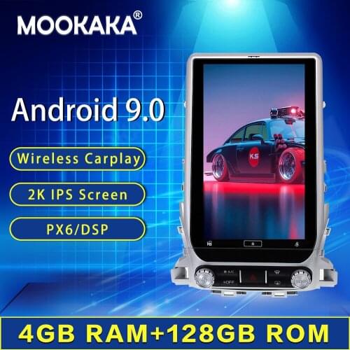 128GB Tesla Screen For 2016 2017 2018 2019 TOYOTA LAND CRUISER LC200 Android Car Multimedia Player Audio Radio Stereo Head Unit