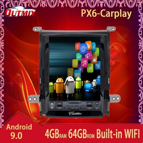 Tesla Style vertical Screen Android 9.0 car multimedia player For Cadillac Escalade 2007-2012 radio stereo GPS Navi BT head unit