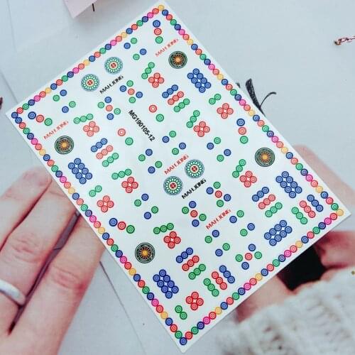 Diy Japanese Style Fashion Hot Selling New Arrival Nail Stickers National Wind Mahjong Series Thin Traceless Dry Nail Decals