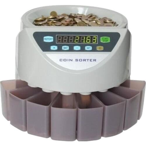 Electronic Coin Counter Coin Sorter Is Suitable for Most Countries Coin Display Total Coin Sorter 200pcs/min 220V/110V