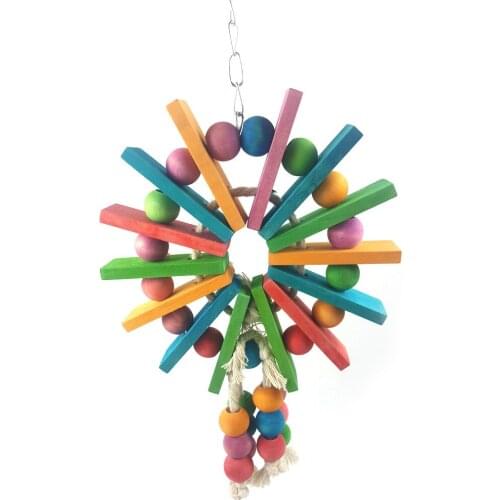 Parrot toys toy bird Ferris wheel bite wood piece toy