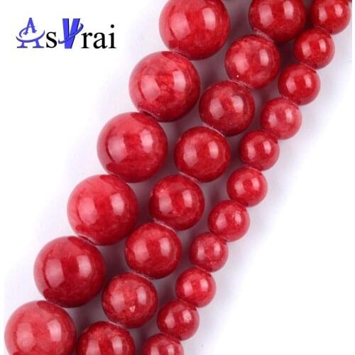 Natural Stone Red Agates Round Bead For Jewelry Making 4mm-12mm Spacer Loose Beads Diy Bracelets Necklace Jewellery 15inches