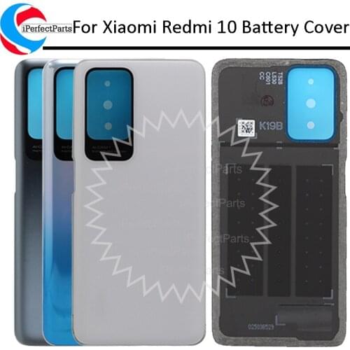Battery Cover Rear Door New Housing Back Case For Xiaomi Redmi 10 Battery Cover Replacement Parts For Redmi 10 Rear Cover