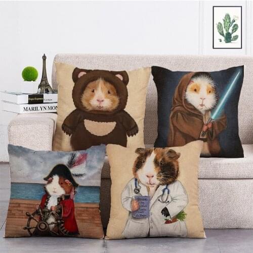 Pirate mousePrinted Cushion Cover Linen Throw Pillow Car Home Decoration Decorative Pillowcase T482
