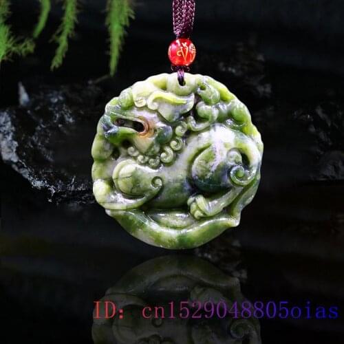 Jade Pixiu Pendant Gifts Women Gemstone Tiger Jewelry Charm Natural Necklace Fashion Chinese Carved Accessories Amulet