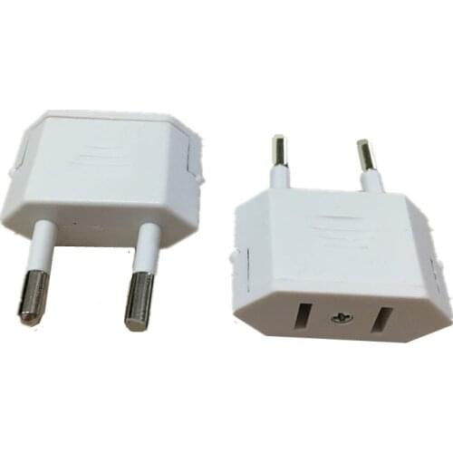 New CN US To EU Euro Europe Plug Adapter 2 Round Socket Converter Travel Electrical Power Adapter Socket China To EU 100pcs/lot