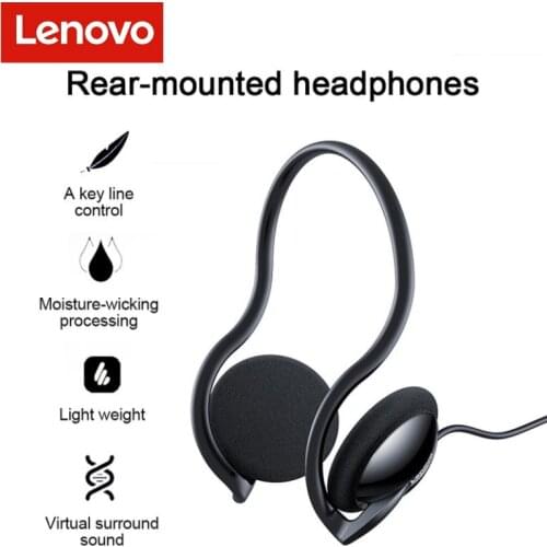 Lenovo Wired Headphones P510+ Hi-Fi Stereo Sound Gaming Headset 3.5mm Neckband For Desktop Cellphone PC Computer With Audio Line