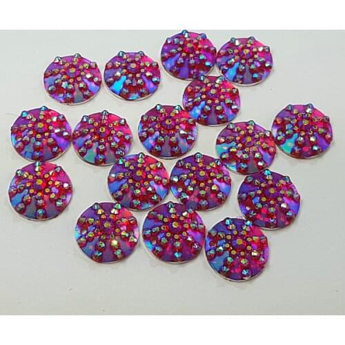 ROmantic Resin Round 10mm Red Rhinestone Gems Stones and Crystals Sewing Accessories Dress Costume Clothes Charms Bags Shoes Diy
