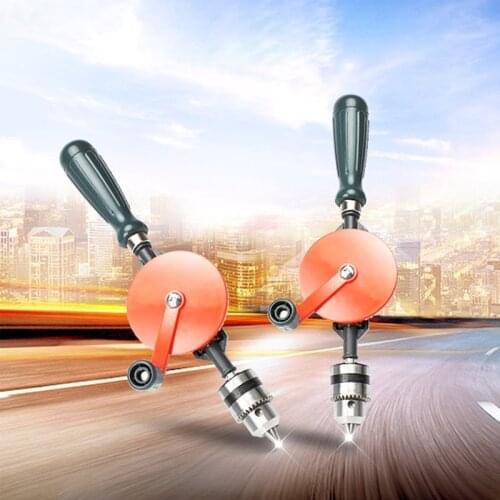 Hand drill 1/4 inch DIY Woodworking Drill 45# steel Powerful Manual Drill for Wood / soft sheet / PVC / circuit board, etc