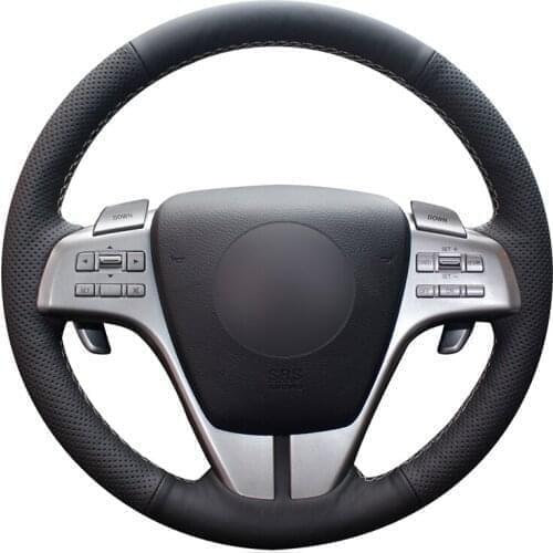 Hand-stitched Black PU Faux Leather Car Steering Wheel Cover for Mazda 6 (GH) 2009 2007 2008 2009 2010 2011 2012