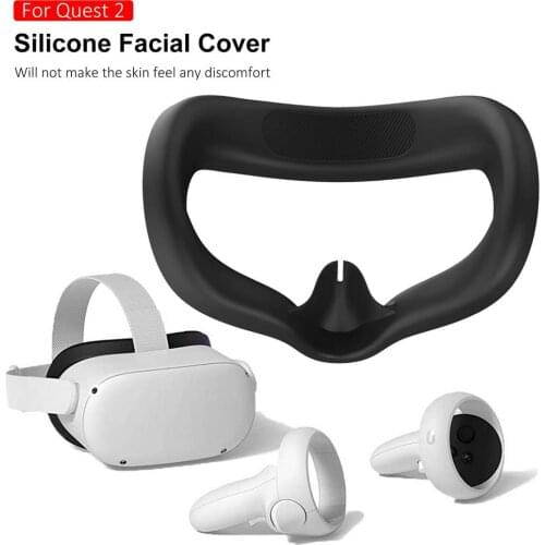 For Oculus Quest 2 VR Glasses Silicone Eye Mask Cover Anti-sweat Anti-leakage Light Blocking Eye Cover Pad For Oculus Quest 2