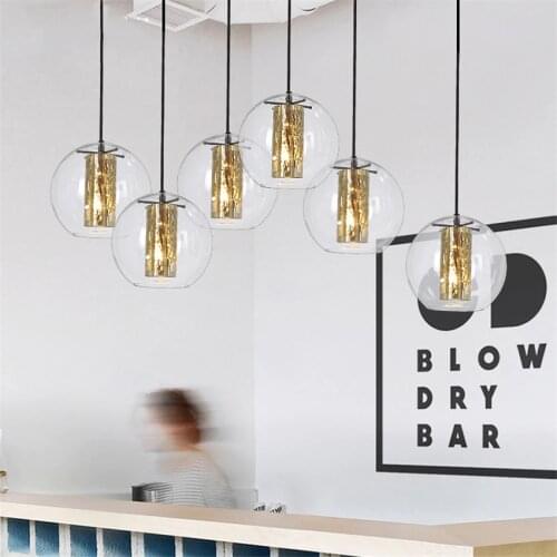 Nordic Hollow Carved Iron Glass Pendant Lights Restaurant Modern Bar Shop Living Room Lighting Ball Pendant Lamps Deco Fixtures