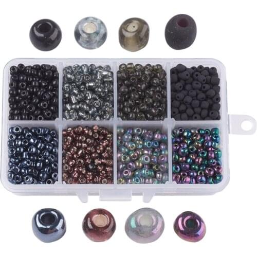 2mm 3mm 4mm Mixed Glass Round Seed Beads for Jewelry Making Accessories DIY Bracelet Necklace Crafts Supplies