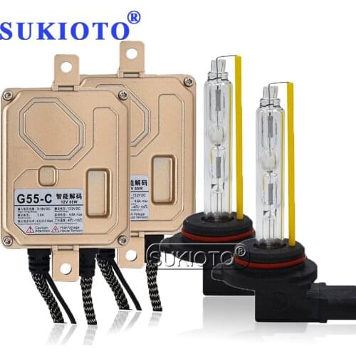 SUKIOTO Top Quality 55W Ballast CANBUS Kit hir2 xenon H7 9012 bixenon Car HID headlight kit digital car styling xenon Ballast