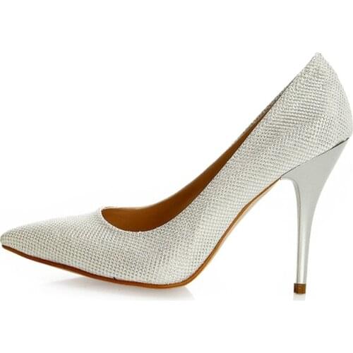 Woman Shoes High Heels Sexy 2021 Luxury Brand Summer Party Shoes for Women Heels Fashion Thin Heels Big Size Silver