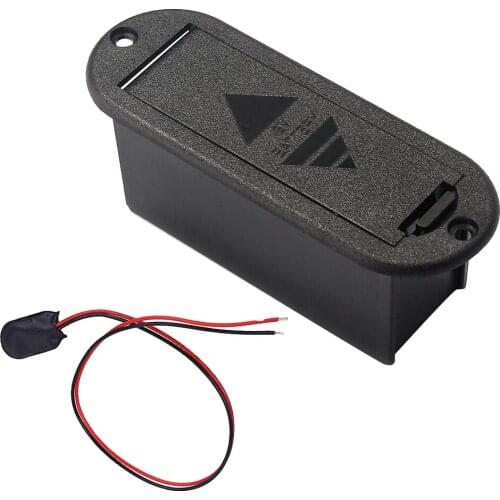 1PC ABS 9V Guitar Battery Box With Plug Guitar Bass Accessories