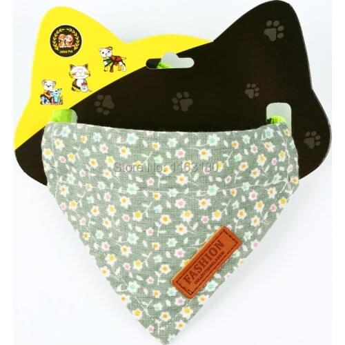 144 pcs/lot Dog Scarf Adjustable Collar Bandana Dog Collar Bibs Pet Puppy Scarf Saliva Towel Bib Pet Neckerchief