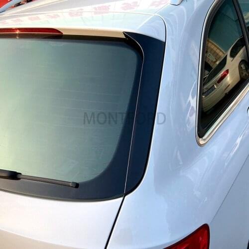 2pcs/set Rear Window Side Spoiler black Wing Lip Cover Trim Sticker Fit For Audi A4 B8 Allroad Avant 2009-2016 Auto Accessories