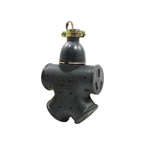 3 Pin 250V 16A Water-repellent US UK AU Power Plug Adapter Black