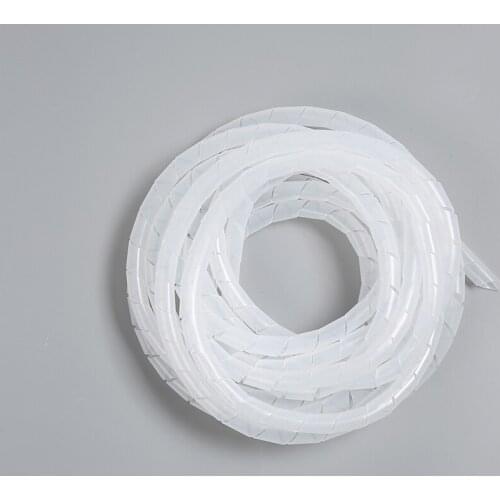7m PE plastic covered cable wire wrapping bands spiral wrap sleeving band