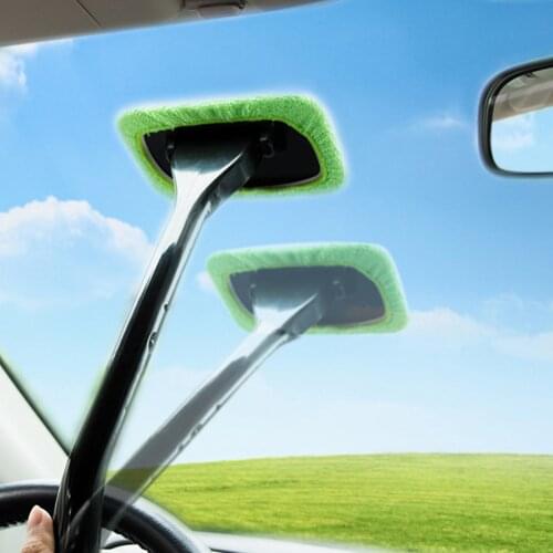 Car Window Cleaner Brush Kit Windshield Wiper Detachable Microfiber Car Detaling Cleaning Brush Auto Wash Tool with Long Handle