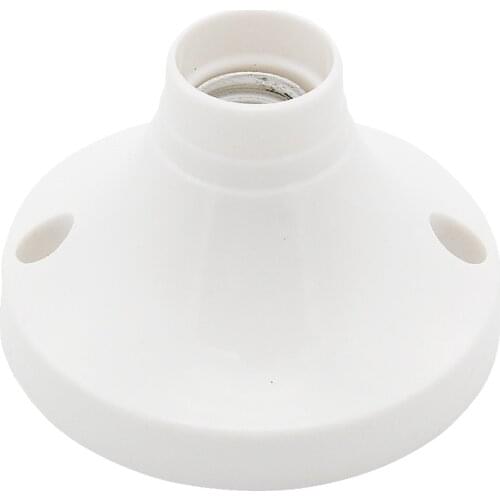 White E14 Socket Lamp Holder Adapter Wall mounted plastic Screw light bulb base home lighting Accessories