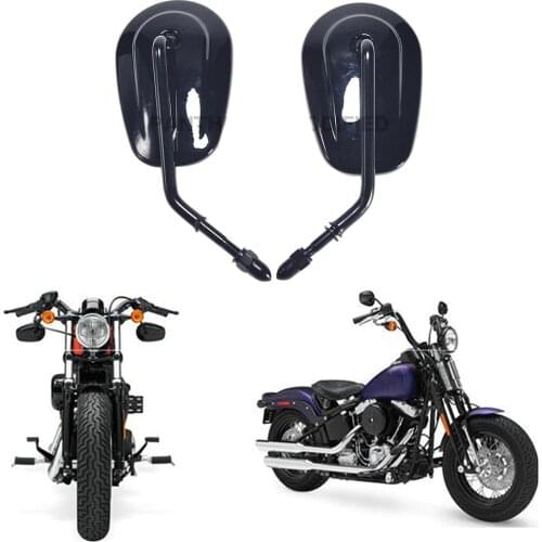 Black motorcycle Rearview Mirror Moto Side Mirrors case for Harley Davidson FLHTC Classic XR1200 XL883 SPORTSTER SOFTAIL