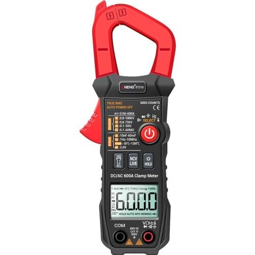 Digital Clamp Meter AC/DC Current Clamp True-RMS Multimeter Auto-Ranging Multi Tester with Amp Volt Ohm Resistance Capacitance