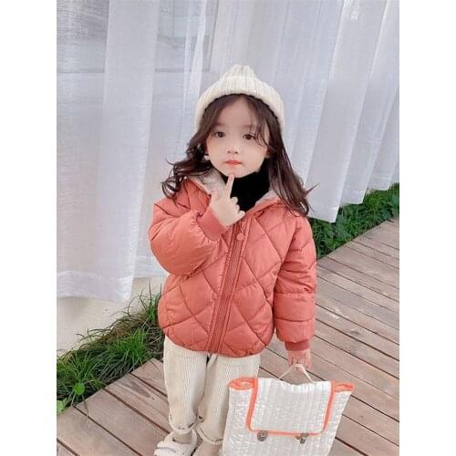 Childrens Down Cotton Jacket for Boys Coats Autumn Winter Kids Boys Plush Velvet Warm Clothing Fashion Garment Windproof