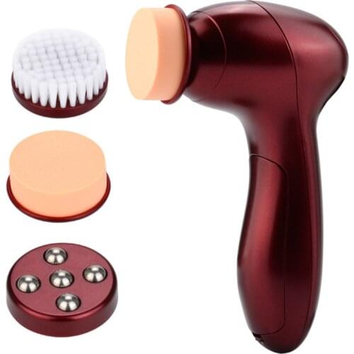 3 in 1 Electric Wash Face Brush Facial Washing Machine With Replace Heads Skin Pore Cleaner Massage Mini Beauty Massager Brush
