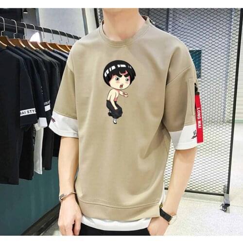 Chinese Kungfu Star T-shirt Unisex Manga Streetwear T-shirt Casual Short Sleeve Teenagers Custom Printed Tee Shirt