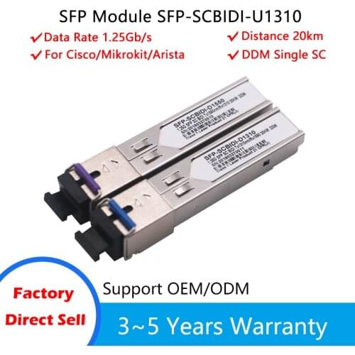 SFP Mikrotik Cisco Switch Compatible 2pcs SC sfp Module Gigabit BIDI mini gbic 1000Mbps fiber tranceiver sfp module