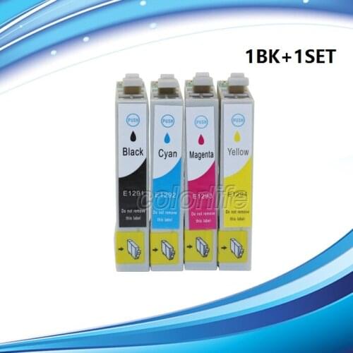 XIMO Value pack, 1 Extra BK+1 SET of T1291 T1292 T1293 T1294 printer inkjet cartridge,free postage