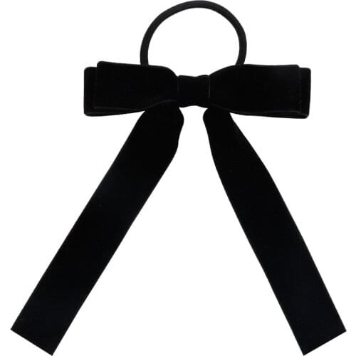 Korean Girl Hair Rope Velvet Scrunchie leopard Elastic Hair Bands For Women Elegant Bow Ties Ponytail Holder Hair Accessories