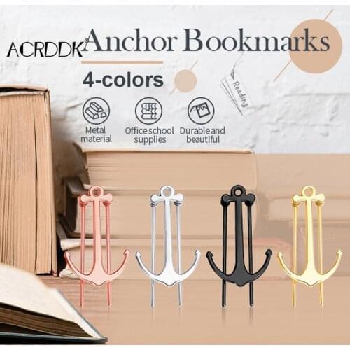 Anchor Bookmark Creative Metal Page Holder Clip for Students Teachers Graduation Gifts School for School Office FL
