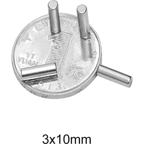 50~500pcs 3x10 mm N35 Strong Cylinder Rare Earth Magnet 3mm*10mm Round Neodymium Magnets 3x10mm Mini Small Magnet 3*10 mm
