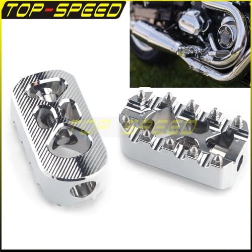MX Style Chrome Foot Peg Shifter Peg 7075 T6 Adjustable For Harley Touring Softail Dyna Sportster FLDE FLFB FLFBS Universal