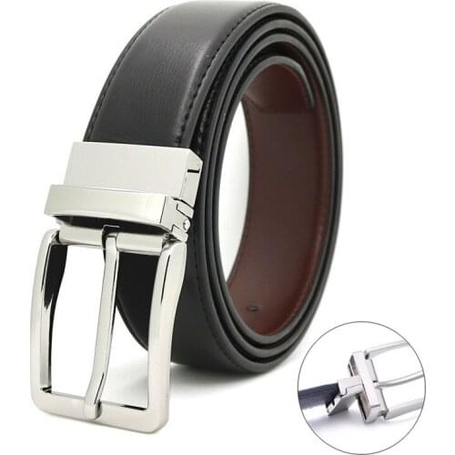 New Revolvable Buckle Belts For Men Formal Business Genuine Leather Belt Designer Fashion Belt Luxury Waist Strap w/3.5cm Belts