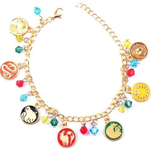 Wholesale 5 Pcs The Seven Deadly Sins Bracelet Japanese Anime Peripheral Animal Tattoo Combination Pendant Comic Book Souvenir