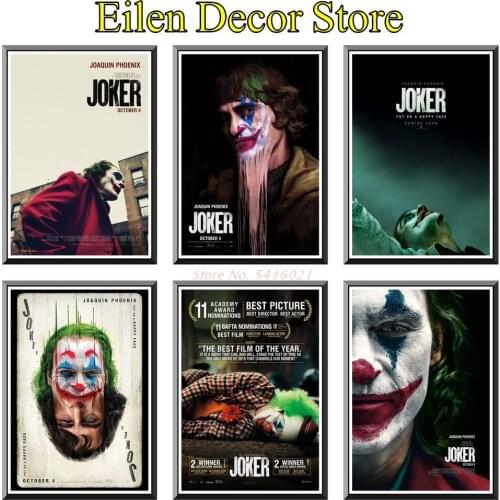 Joker Movie Poster Posters & Prints Painting Decal Wall Decor Vintage Retro Poster Decorative Painting 42X30cm