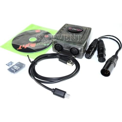 Latest 2019Version DVC4 GZM Virtual Controller USB DMX512 Daslight4 Light Interface for DJ Disco Stage Light USB Light Interface