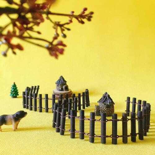 Sale~10Pcs wood round fence/bar//fairy garden gnome/moss terrarium home decor/crafts/bonsai/bottle garden/miniatures c077-78