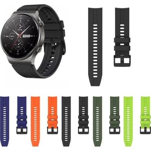 22MM Silicone Strap For Huawei Watch GT 2 Pro Honor Magic 2 46mm GS PRO Smart Band Bracelet Straps For GT 2e Wristband Correa