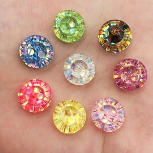 Mix Resin Glitter Paillette Filled 12mm Round Crystal Flatback Cabochon Rhinestone Scrapbook DIY Wedding Applique Ornaments