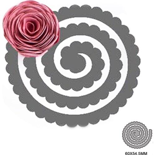Spiral Flower Metal Cutting Dies for DIY Scrapbooking Album Paper Cards Decorative Crafts Embossing Die Cuts Christmas 2021new